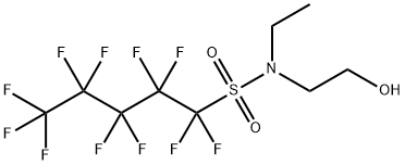 N-ethyl-1,1,2,2,3,3,4,4,5,5,5-undecafluoro-N-(2-hydroxyethyl)pentane-1-sulphonamide 结构式