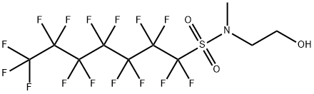 1,1,2,2,3,3,4,4,5,5,6,6,7,7,7-pentadecafluoro-N-(2-hydroxyethyl)-N-methylheptane-1-sulphonamide 结构式
