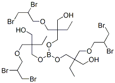 Boric acid tris[2-ethyl-2-[(2,3-dibromopropoxy)methyl]-3-hydroxypropyl] ester 结构式