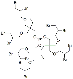 Phosphorous acid tris[2,2-bis[(2,3-dibromopropoxy)methyl]butyl] ester 结构式