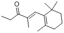 2-甲基-1-(2,2,6-三甲基环己烯-1-基)戊-1-烯-3-酮 结构式