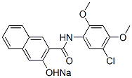 sodium N-(5-chloro-2,4-dimethoxyphenyl)-3-hydroxynaphthalene-2-carboxamidate 结构式