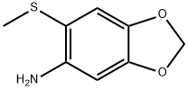 6-(甲巯基)苯并[D][1,3]1,3-二氧杂环戊烯-5-胺 结构式