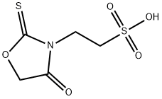 4-oxo-2-thioxo-3-oxazolidineethanesulphonic acid Structure