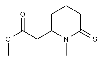 2-Piperidineacetic  acid,  1-methyl-6-thioxo-,  methyl  ester 结构式