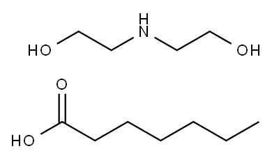 庚酸与2,2'-亚氨基双乙醇的化合物 结构式
