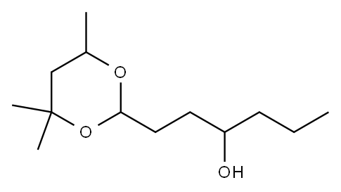 4,4,6-trimethyl-alpha-propyl-1,3-dioxane-2-propanol 结构式