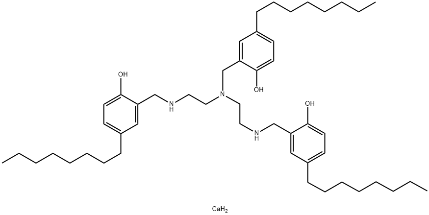 2,2-[[[(2-羟基-5-辛基苯基)甲基]亚氨基]双(2,1-乙二基亚氨亚甲基)]双(4-辛基)苯酚钙盐, 68568-82-1, 结构式