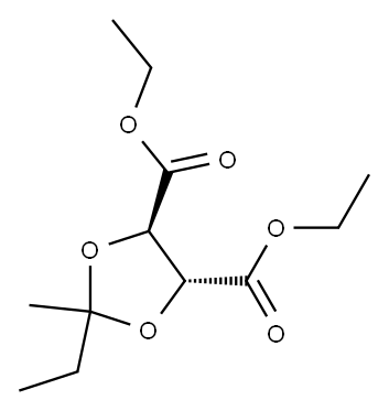 diethyl [4R-(2alpha,4alpha,5beta)]-2-ethyl-2-methyl-1,3-dioxolane-4,5-dicarboxylate 结构式