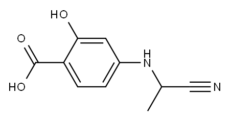 Benzoic acid, 4-[(1-cyanoethyl)amino]-2-hydroxy- (9CI) Structure