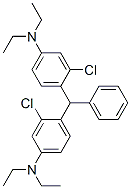 3-chloro-4-[(2-chloro-4-diethylamino-phenyl)-phenyl-methyl]-N,N-diethy l-aniline 结构式