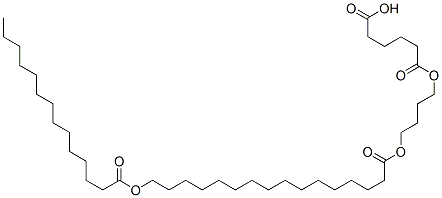 己二酸与1,3-丁二醇的聚合物与肉豆蔻酸和棕榈酸的混合酯, 68583-85-7, 结构式
