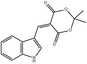 5-(indol-3-ylmethylene)-2,2-dimethyl-1,3-dioxane-4,6-dione 结构式