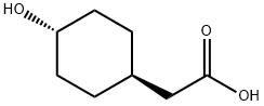 反式-2-(4-羟基环己基)乙酸 结构式