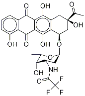N-(Trifluoroacetyl)-1-desMethyl Daunorubicin Structure