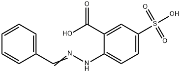 2-(2-Benzylidenehydrazino)-5-sulfobenzoic acid Structure