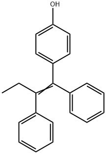 1-(4-hydroxyphenyl)-1,2-diphenyl-1-butene Structure