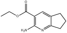 5H-Cyclopenta[b]pyridine-3-carboxylicacid,2-amino-6,7-dihydro-,ethylester(9CI) 结构式