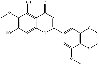 5,7-Dihydroxy-6-methoxy-2-(3,4,5-trimethoxyphenyl)-4H-1-benzopyran-4-one Structure