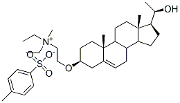 N,N-Diethyl-2-(((3-beta,20R)-20-hydroxypregn-5-en-3-yl)oxy)-N-methylethanaminium 4-methylbenzenesulfonate|
