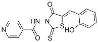 N-[5-[(2-Hydroxyphenyl)methylene]-4-oxo-2-thioxo-3-thiazolidinyl]-4-pyridinecarboxamide 结构式