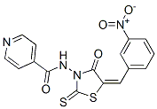 N-[5-[(3-Nitrophenyl)methylene]-4-oxo-2-thioxo-3-thiazolidinyl]-4-pyridinecarboxamide 结构式