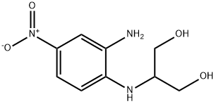 2-[(2-amino-p-nitrophenyl)amino]propane-1,3-diol Structure