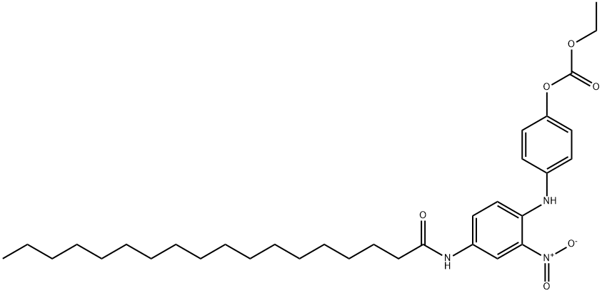 ethyl 4-[2-nitro-4-[(1-oxooctadecyl)amino]anilino]phenyl carbonate 结构式