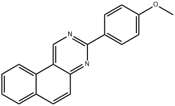 3-(4-Methoxyphenyl)benzo[f]quinazoline 结构式