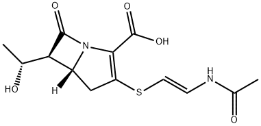 (5R,6S)-3-[[2-(Acetylamino)ethenyl]thio]-6-[(R)-1-hydroxyethyl]-7-oxo-1-azabicyclo[3.2.0]hept-2-ene-2-carboxylic acid Structure