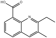 2-乙基-3-甲基喹啉-8-甲酸, 68742-10-9, 结构式