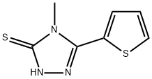 4-甲基-5-(2-噻吩)-2H-1,2,4-三唑-3-硫酮, 68744-66-1, 结构式