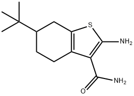 苯并噻吩-3-甲酰胺,4,5,6,7-四氢-2-氨基-6-叔丁基- 结构式