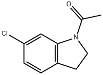 1-乙酰基-6-氟吲哚 结构式
