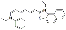 1-Ethyl-2-[3-(1-ethyl-1,4-dihydroquinoline-4-ylidene)-1-propenyl]naphtho[1,2-d]thiazole-1-ium 结构式