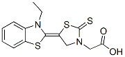 2-Thioxo-5-[3-ethylbenzothiazole-2(3H)-ylidene]-3-thiazolidineacetic acid 结构式