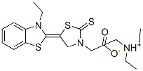 triethylammonium 5-(3-ethylbenzothiazol-2(3H)-ylidene)-2-thioxothiazolidine-3-acetate Structure