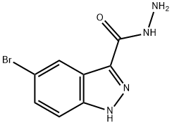 5-溴-1H-吲唑-3-卡巴肼, 68767-61-3, 结构式