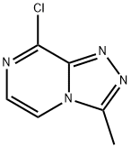 8-氯-3-甲基-[1,2,4]三唑并[4,3-A}吡嗪 结构式