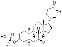 (3a,5b,7b)-7-hydroxy-3-(sulfooxy)-Cholan-24-oic acid 结构式