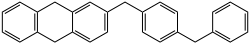 9,10-dihydro-2-[(p-benzylphenyl)methyl]anthracene 结构式
