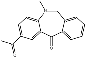 2-Acetyl-5,6-dihydro-5-methyl-11H-dibenz[b,e]azepin-11-one 结构式