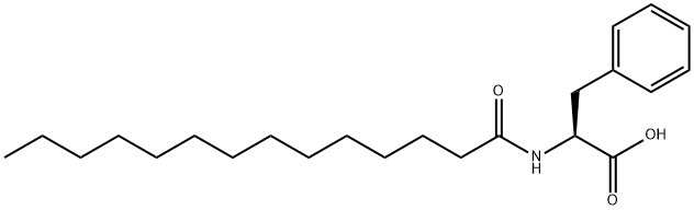 N-十四碳酰基-L-苯丙氨酸, 68792-49-4, 结构式