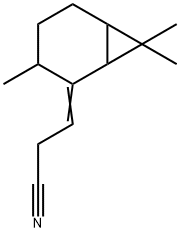 3-(3,7,7-trimethylbicyclo[4.1.0]hept-2-ylidene)propiononitrile 结构式