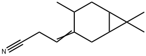 3-(4,7,7-trimethylbicyclo[4.1.0]hept-3-ylidene)propiononitrile 结构式