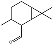 3,7,7-trimethylbicyclo[4.1.0]heptane-2-carbaldehyde Structure