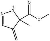 1H-Pyrazole-5-carboxylicacid,4,5-dihydro-5-methyl-4-methylene-,methyl Structure