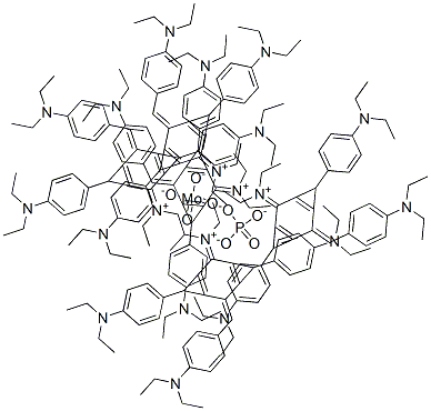 Ethanaminium, N-4-bis4-(diethylamino)phenylmethylene-2,5-cyclohexadien-1-ylidene-N-ethyl-, molybdatephosphate 结构式