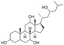 cholestane-3,7,12,23-tetrol Structure