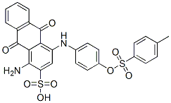 1-amino-9,10-dihydro-4-[[4-[[(4-methylphenyl)sulphonyl]oxy]phenyl]amino]-9,10-dioxoanthracene-2-sulphonic acid Structure